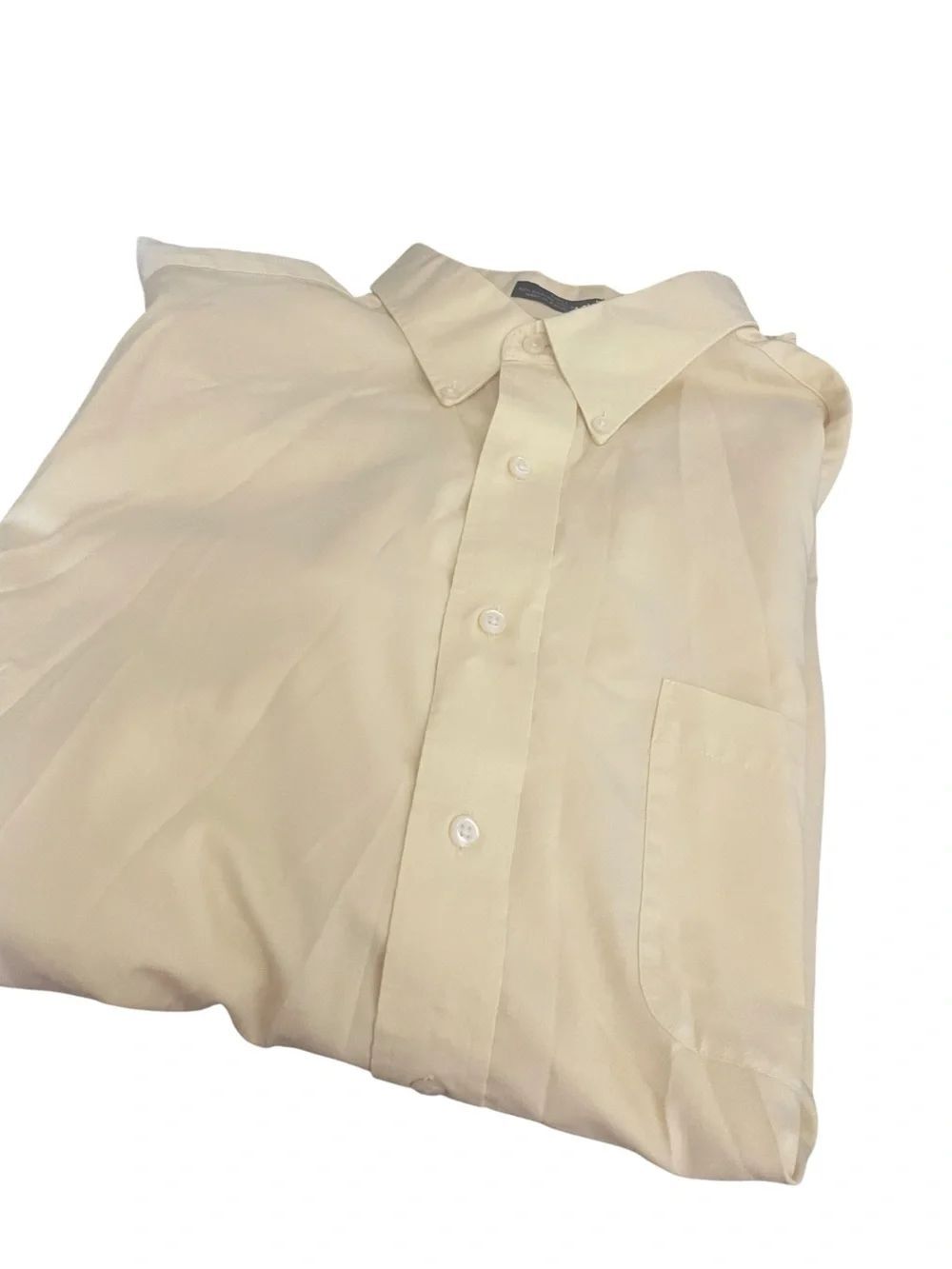 Izod Men's Long-Sleeve Button-Down Dress Shirt - Light Cream